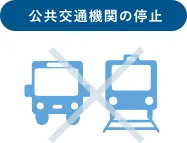 公共交通機関の停止